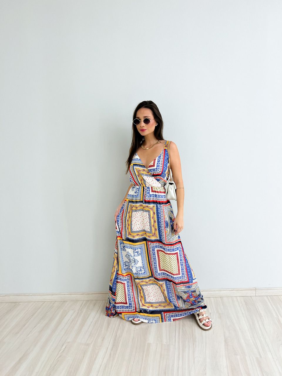 VESTIDO SASHA ESTAMPA LENÇO AMARELO