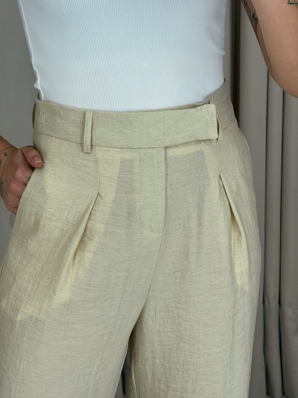 CALÇA SAMANTA PANTALONA MARFIM
