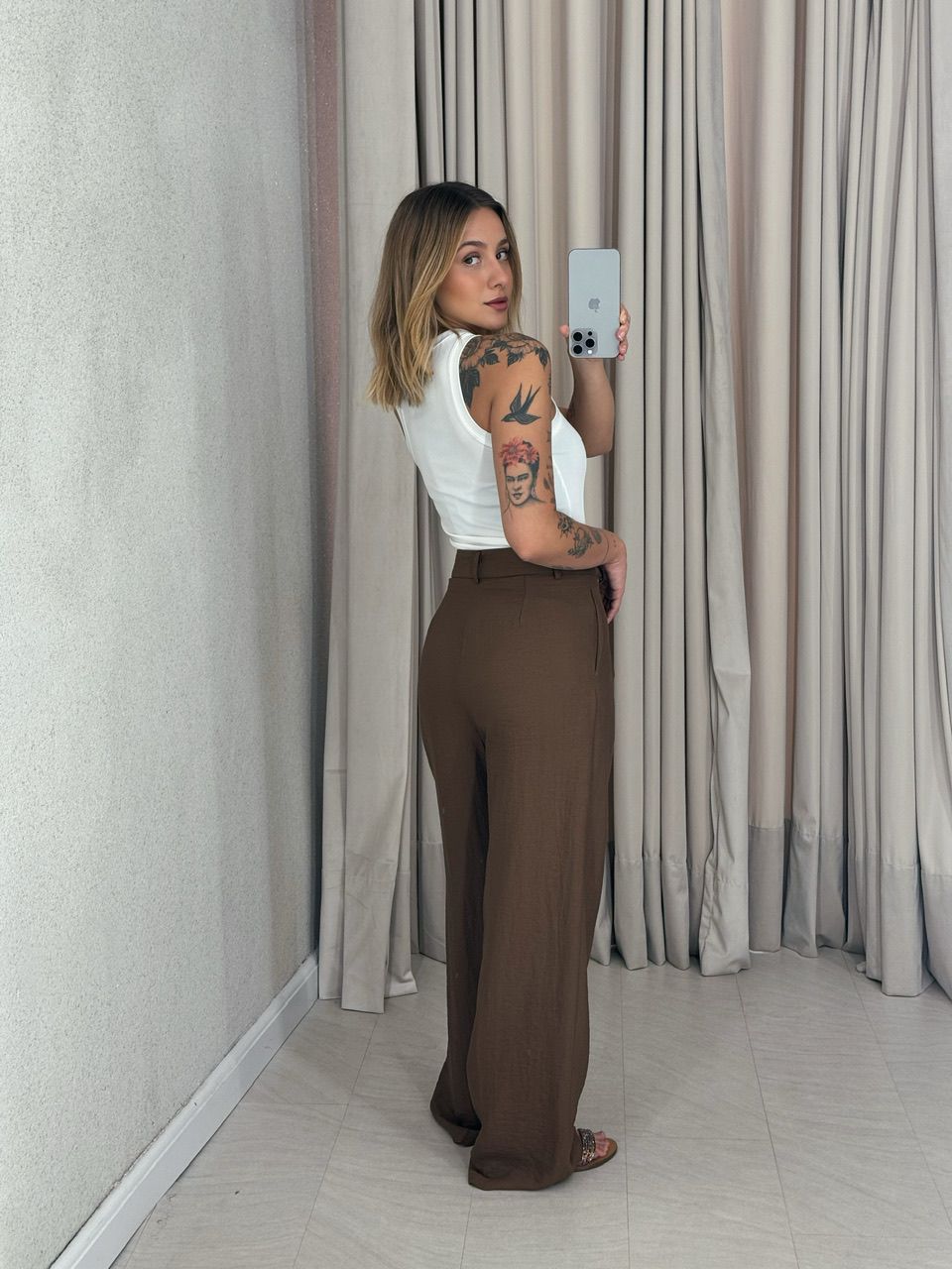 CALÇA SAMANTA PANTALONA MARROM