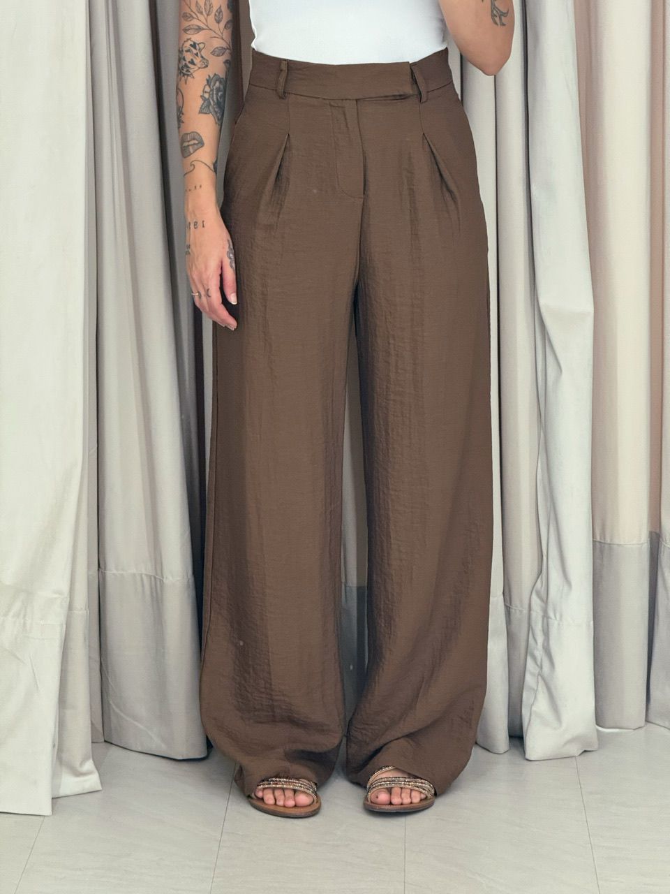 CALÇA SAMANTA PANTALONA MARROM