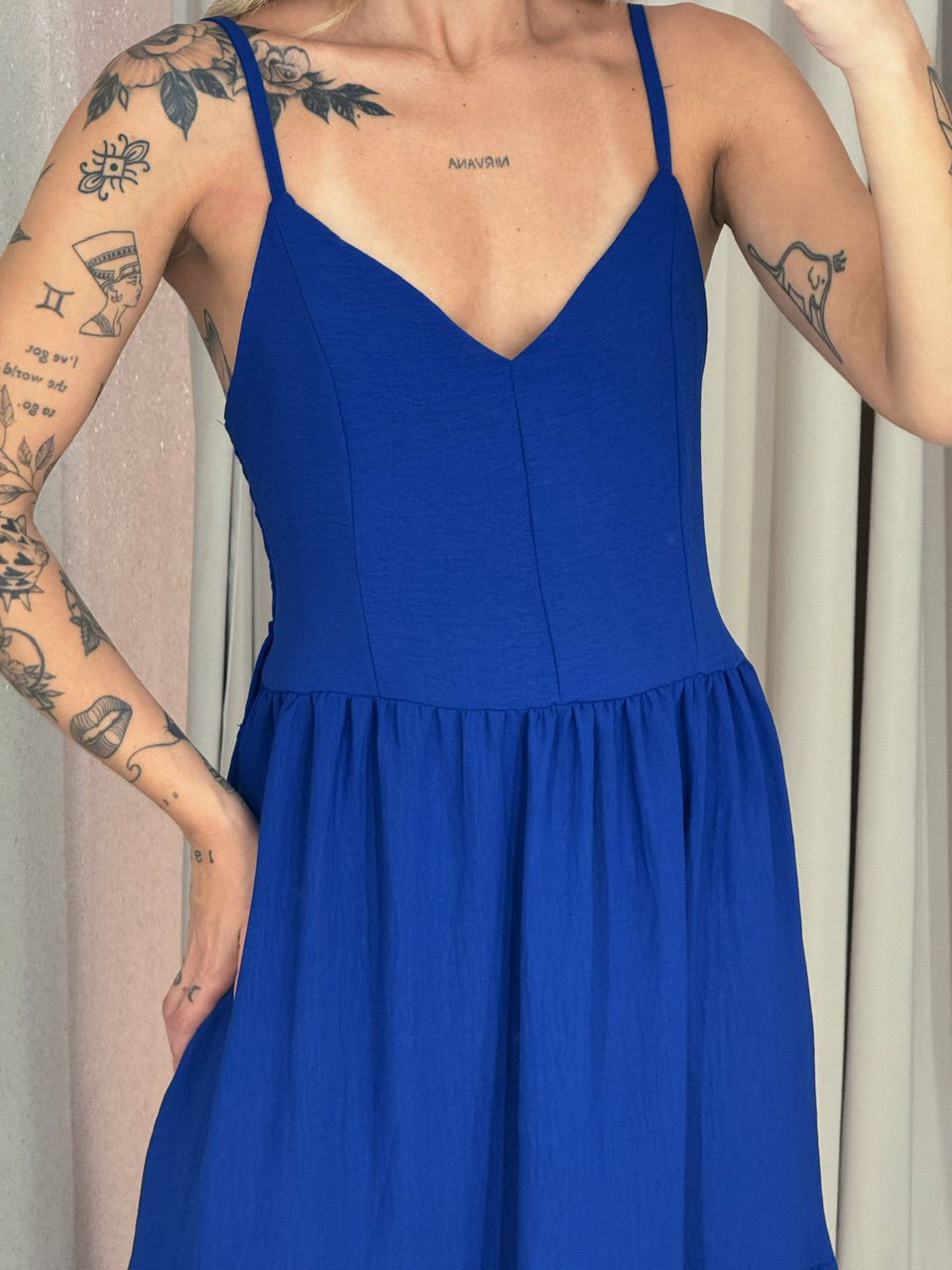  VESTIDO PÉROLA ALÇA AZUL
