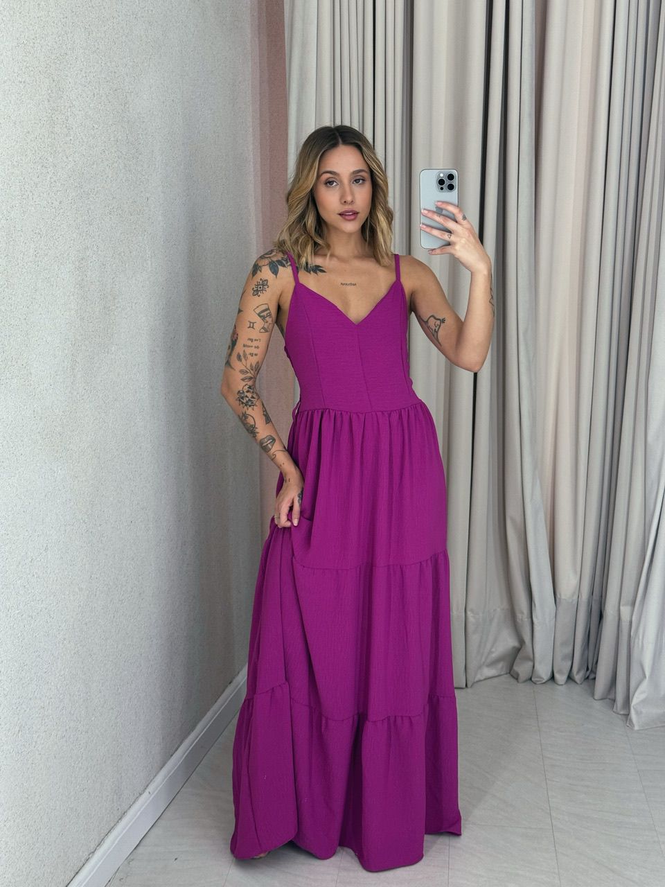  VESTIDO PÉROLA ALÇA FUCSIA - 0056620120 - CAROLLA FERRARO