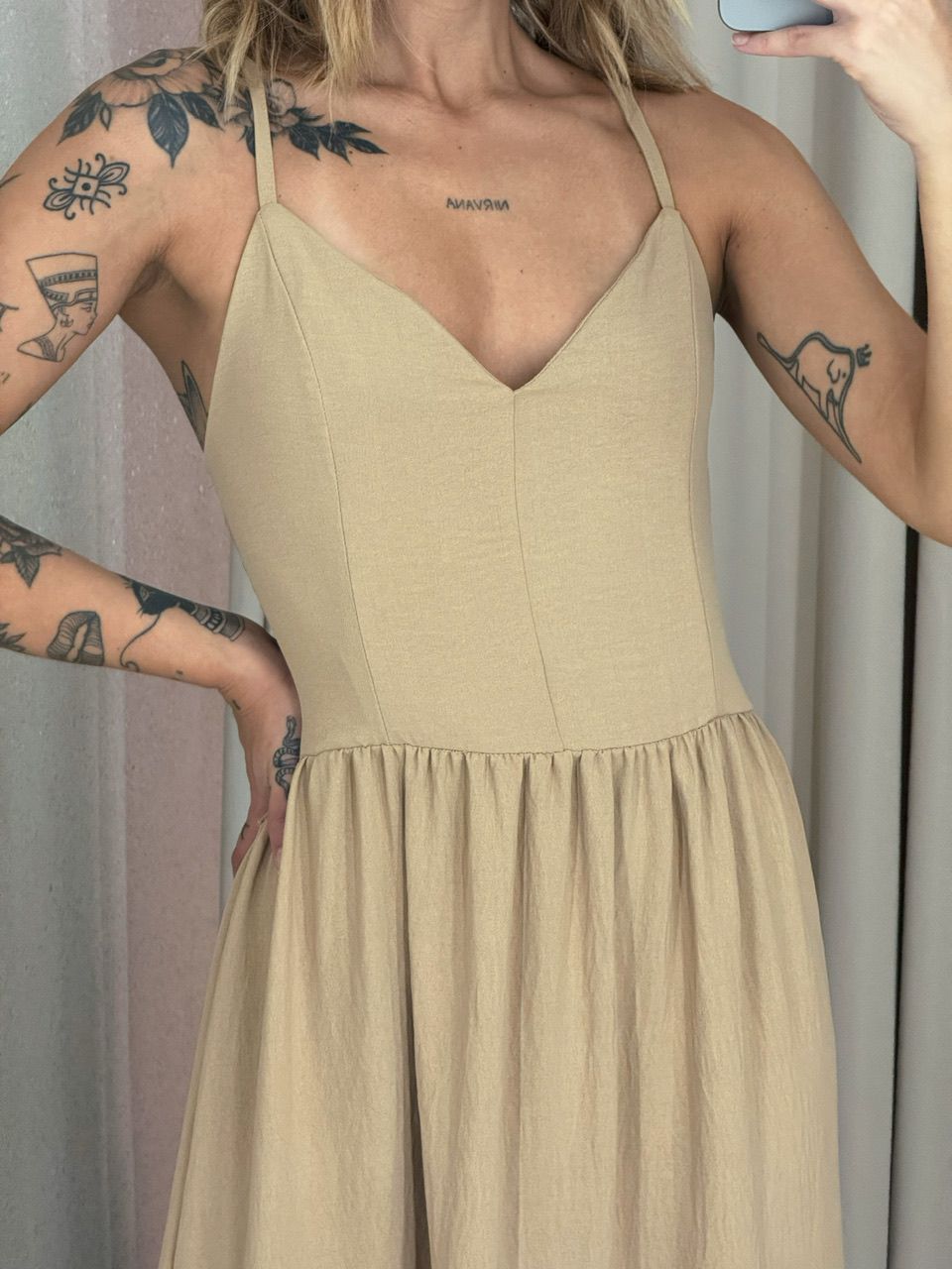  VESTIDO PÉROLA ALÇA NUDE