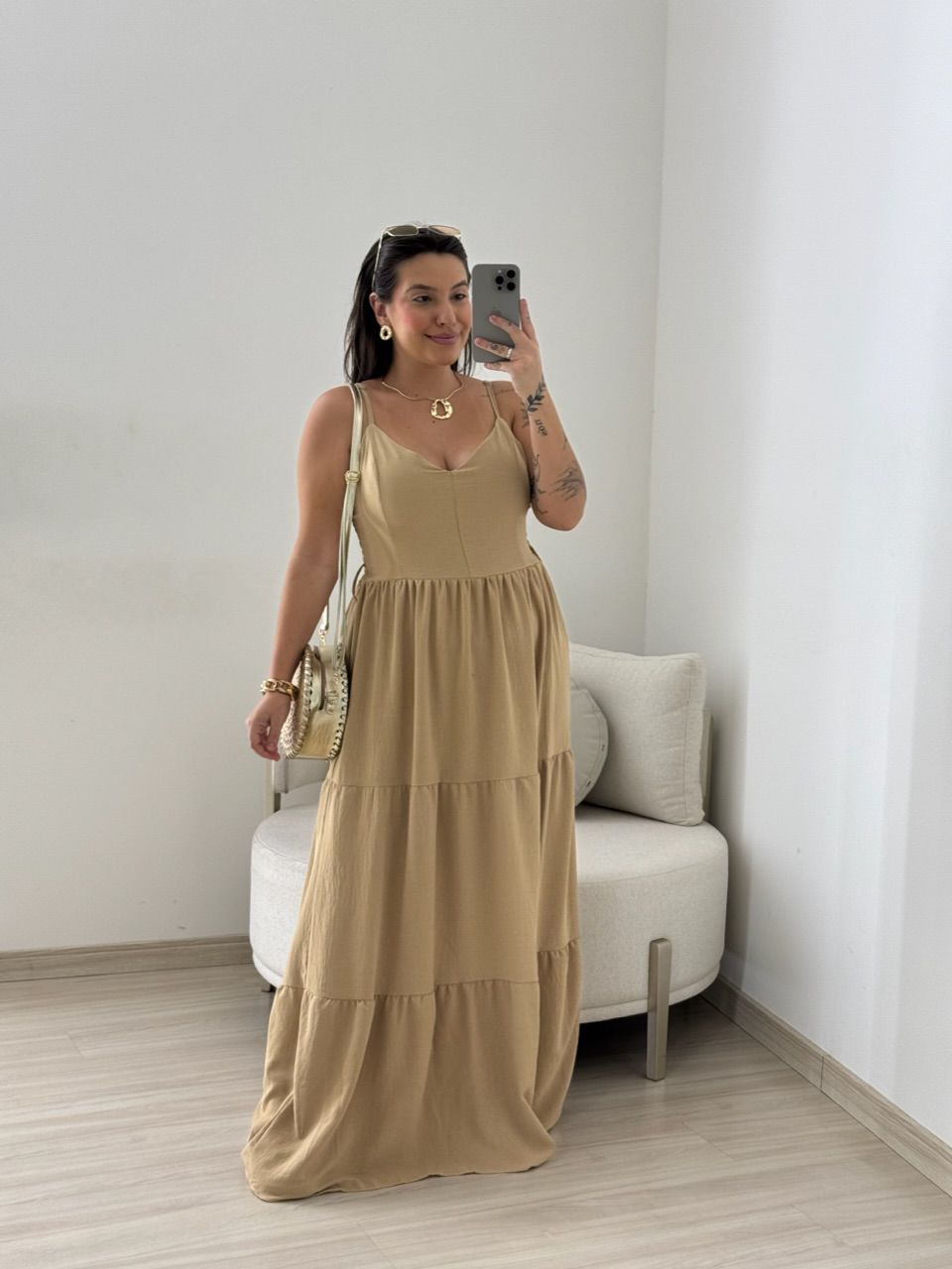  VESTIDO PÉROLA ALÇA NUDE