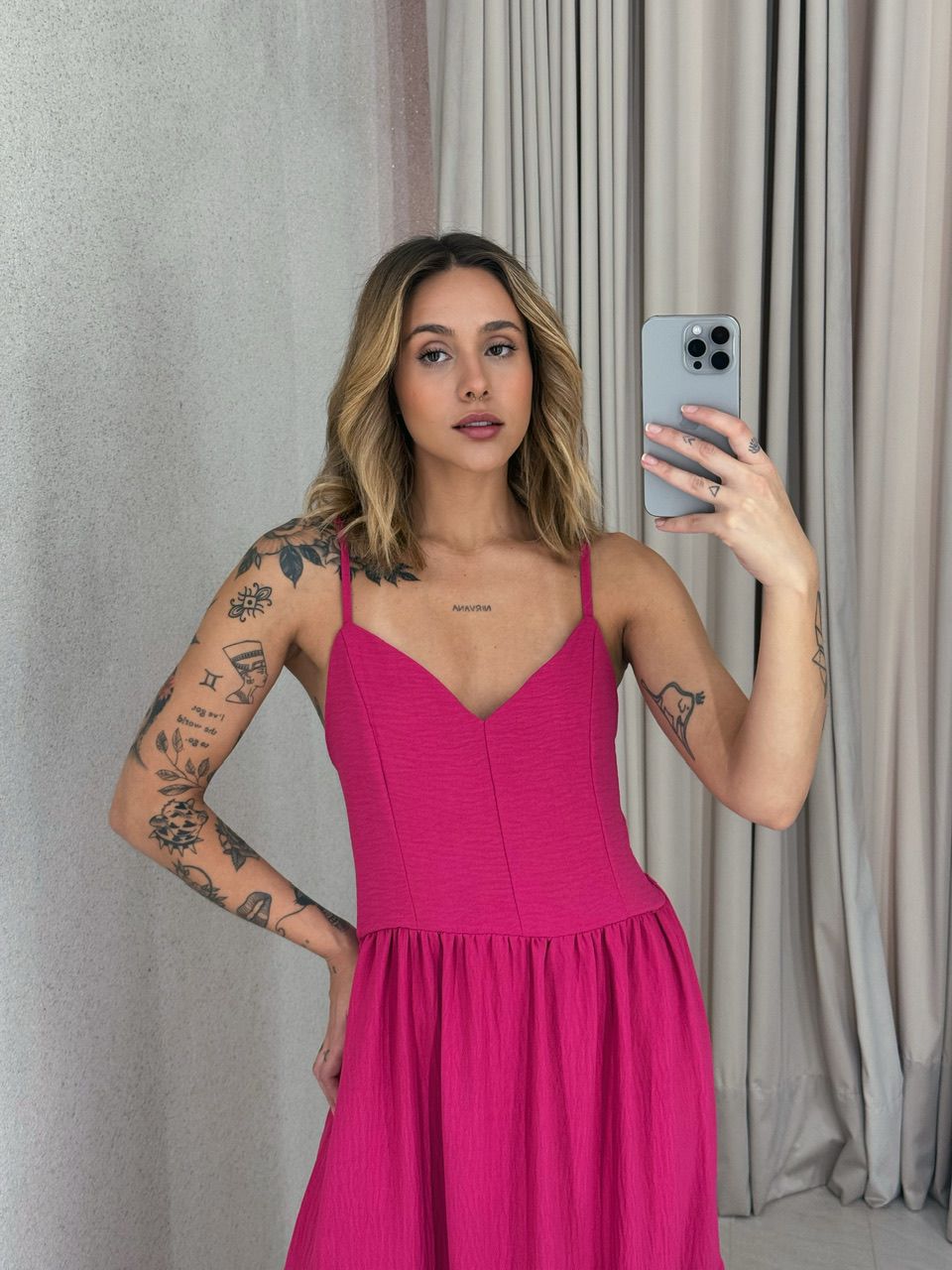  VESTIDO PÉROLA ALÇA PINK