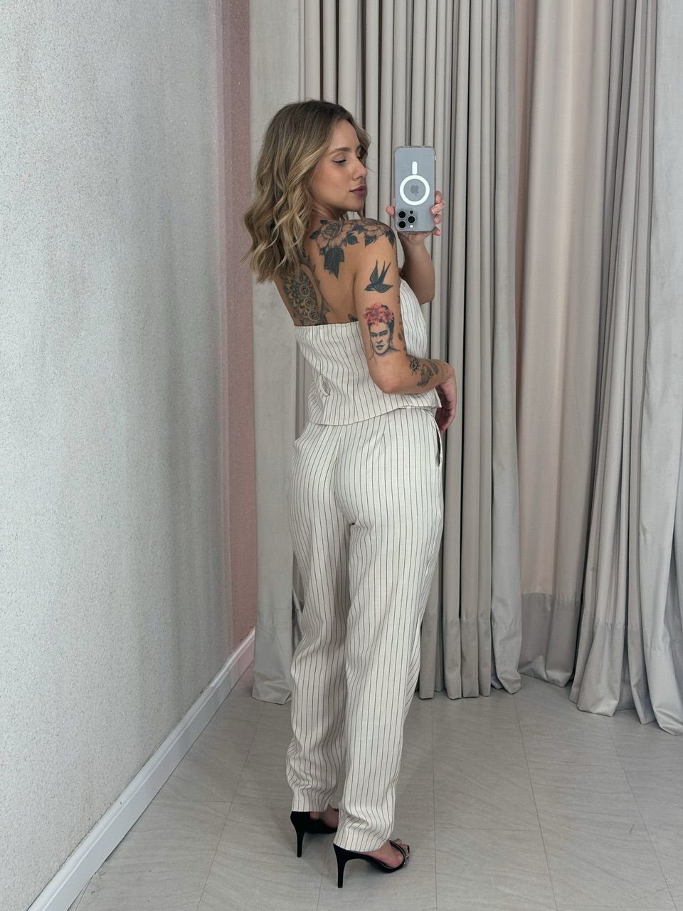 CONJUNTO PALOMA RISCA DE GIZ Areia