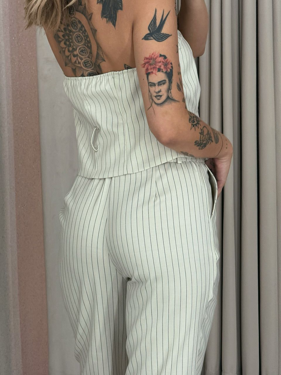 CONJUNTO PALOMA RISCA DE GIZ Marfim