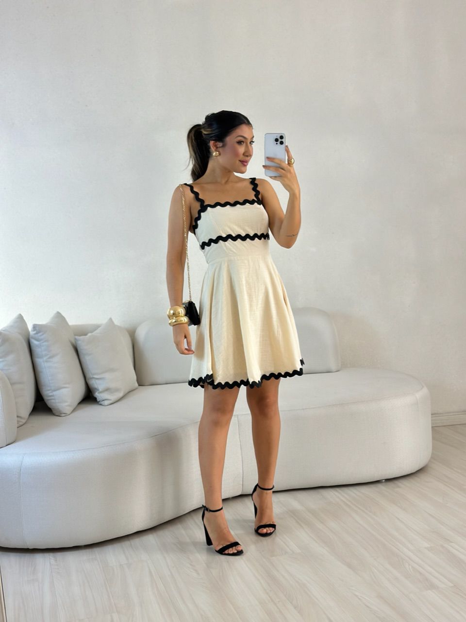 VESTIDO DANDARA CURTO MARFIM - 0057860056 - CAROLLA FERRARO