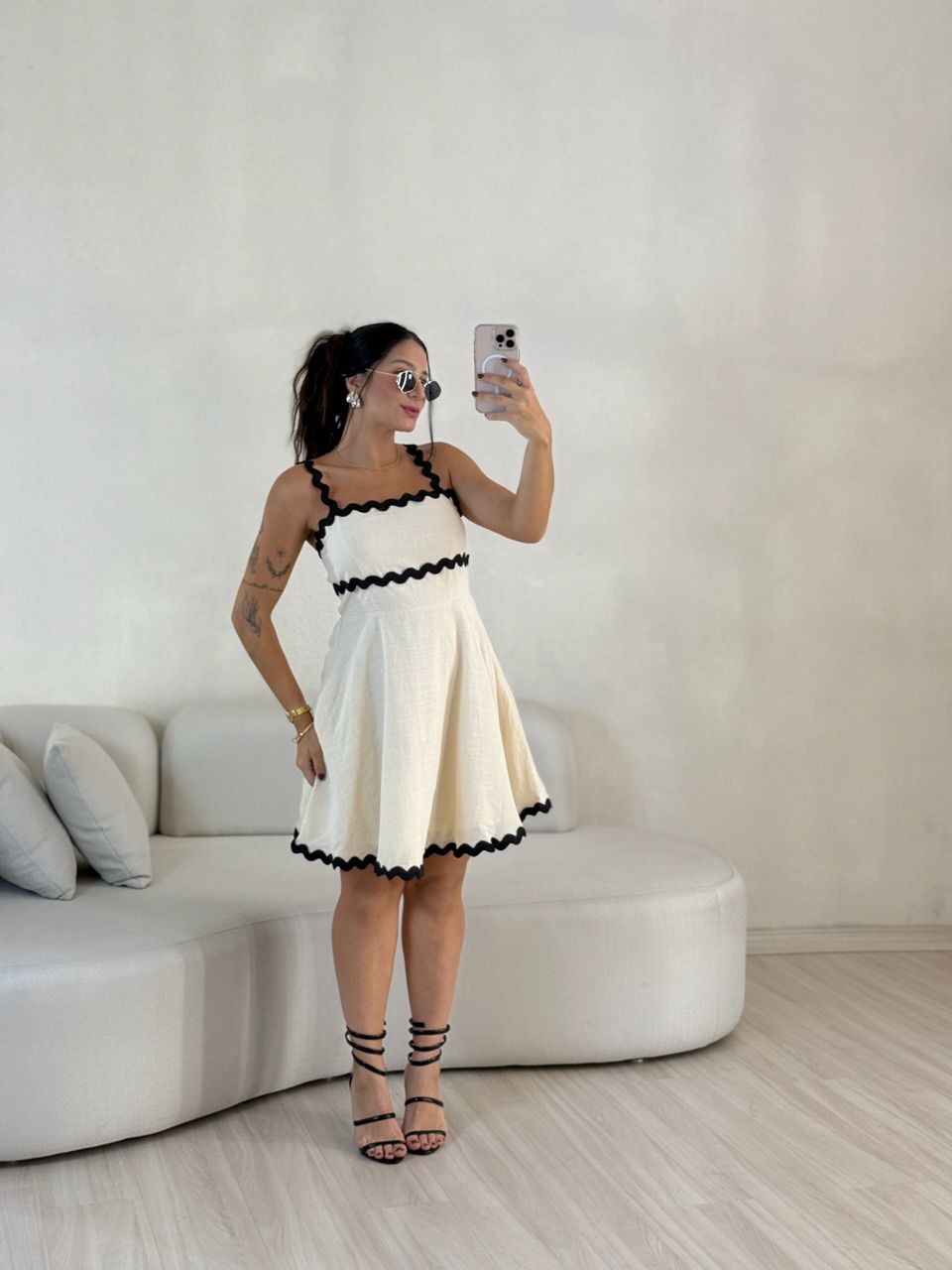 VESTIDO DANDARA CURTO MARFIM