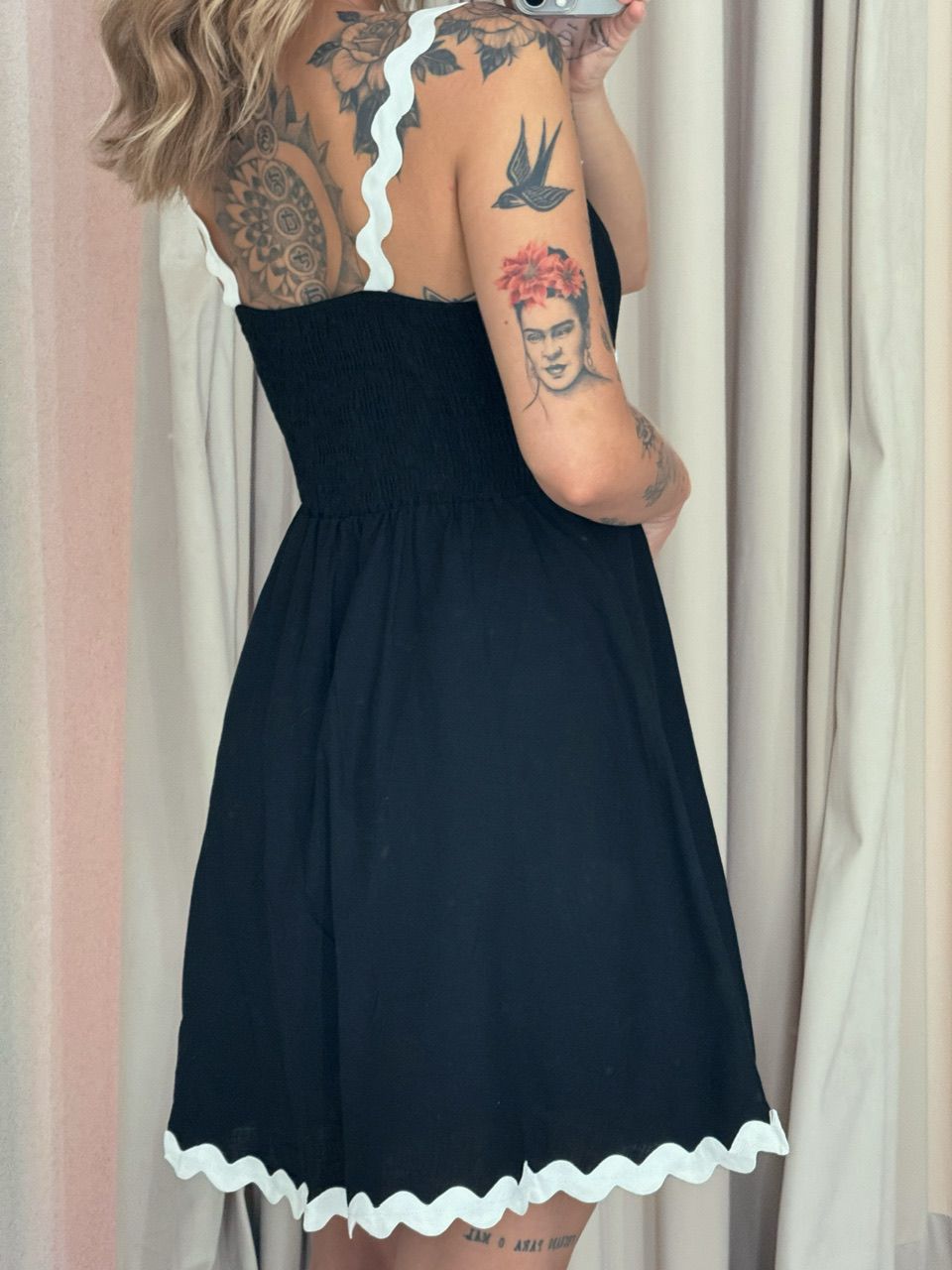 VESTIDO DANDARA CURTO PRETO