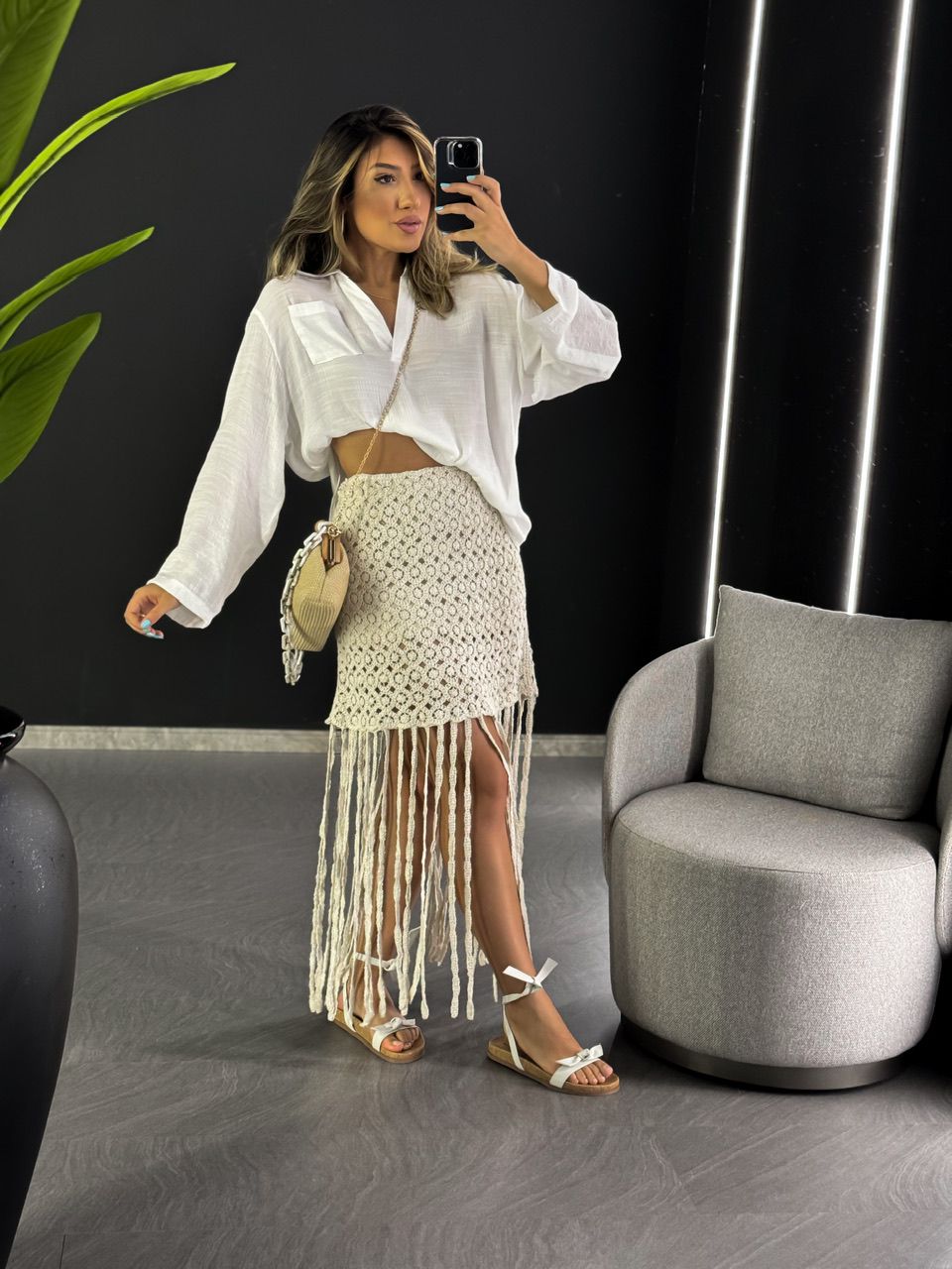 BATA HELENA COM BOLSO OFF