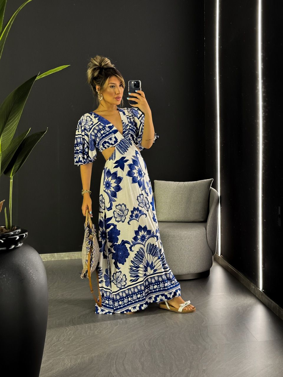 VESTIDO IPANEMA MANGA AZUL