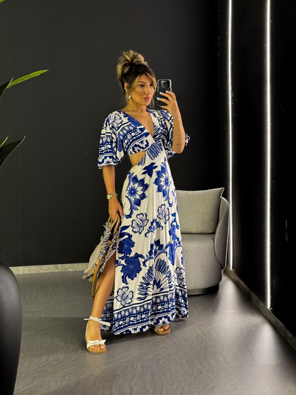 VESTIDO IPANEMA MANGA AZUL