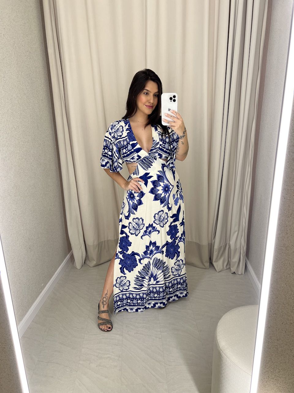 VESTIDO IPANEMA MANGA AZUL