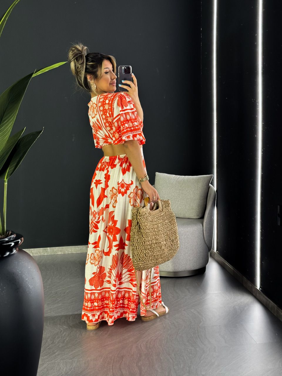 VESTIDO IPANEMA MANGA LARANJA