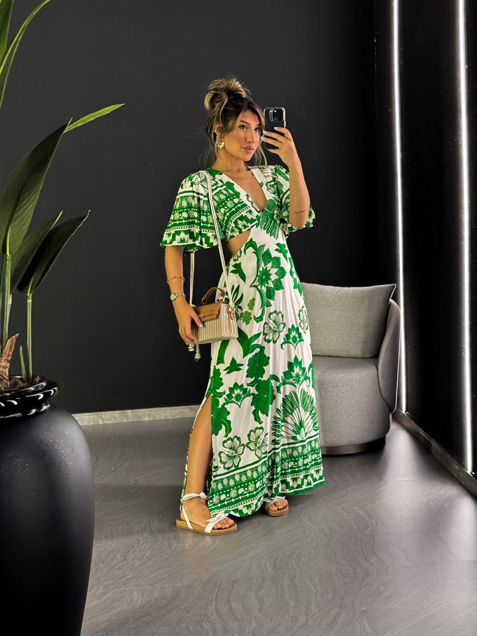 VESTIDO IPANEMA MANGA VERDE