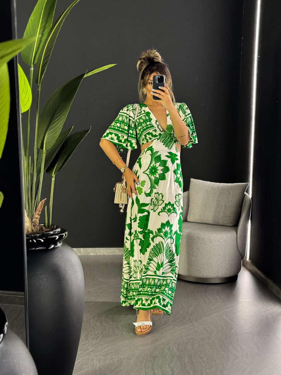 VESTIDO IPANEMA MANGA VERDE