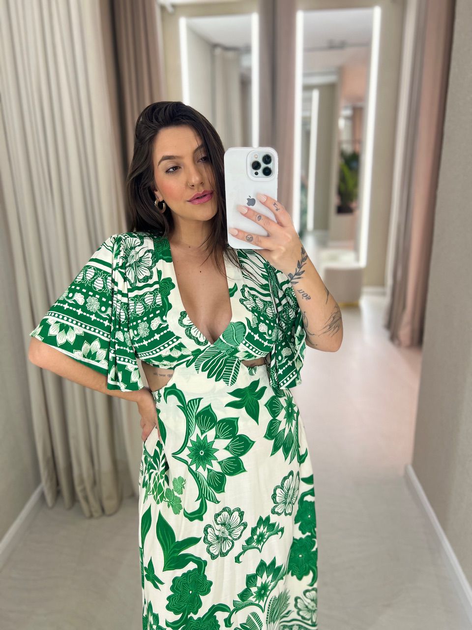 VESTIDO IPANEMA MANGA VERDE