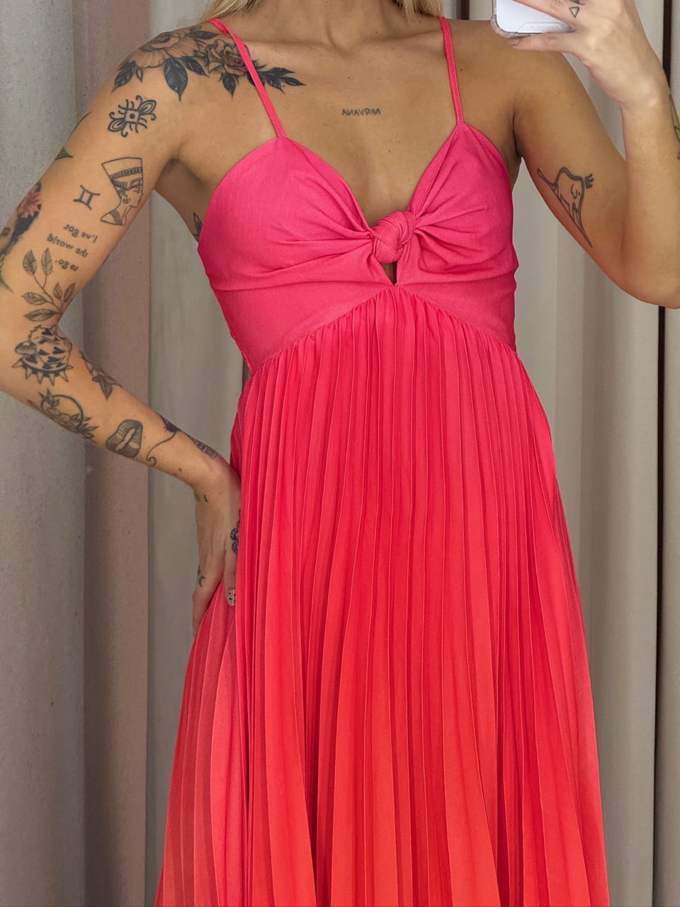 VESTIDO NORONHA PLISSADO PINK