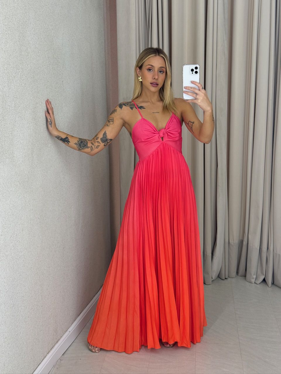 VESTIDO NORONHA PLISSADO PINK