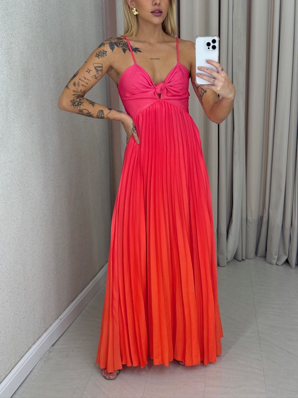 VESTIDO NORONHA PLISSADO PINK