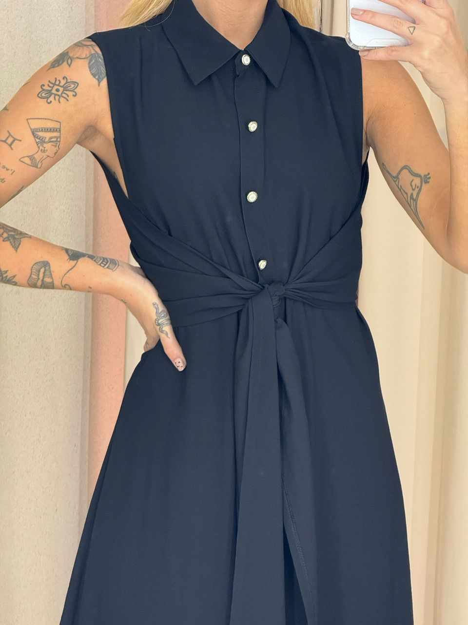 VESTIDO MORGAN BOTÕES preto