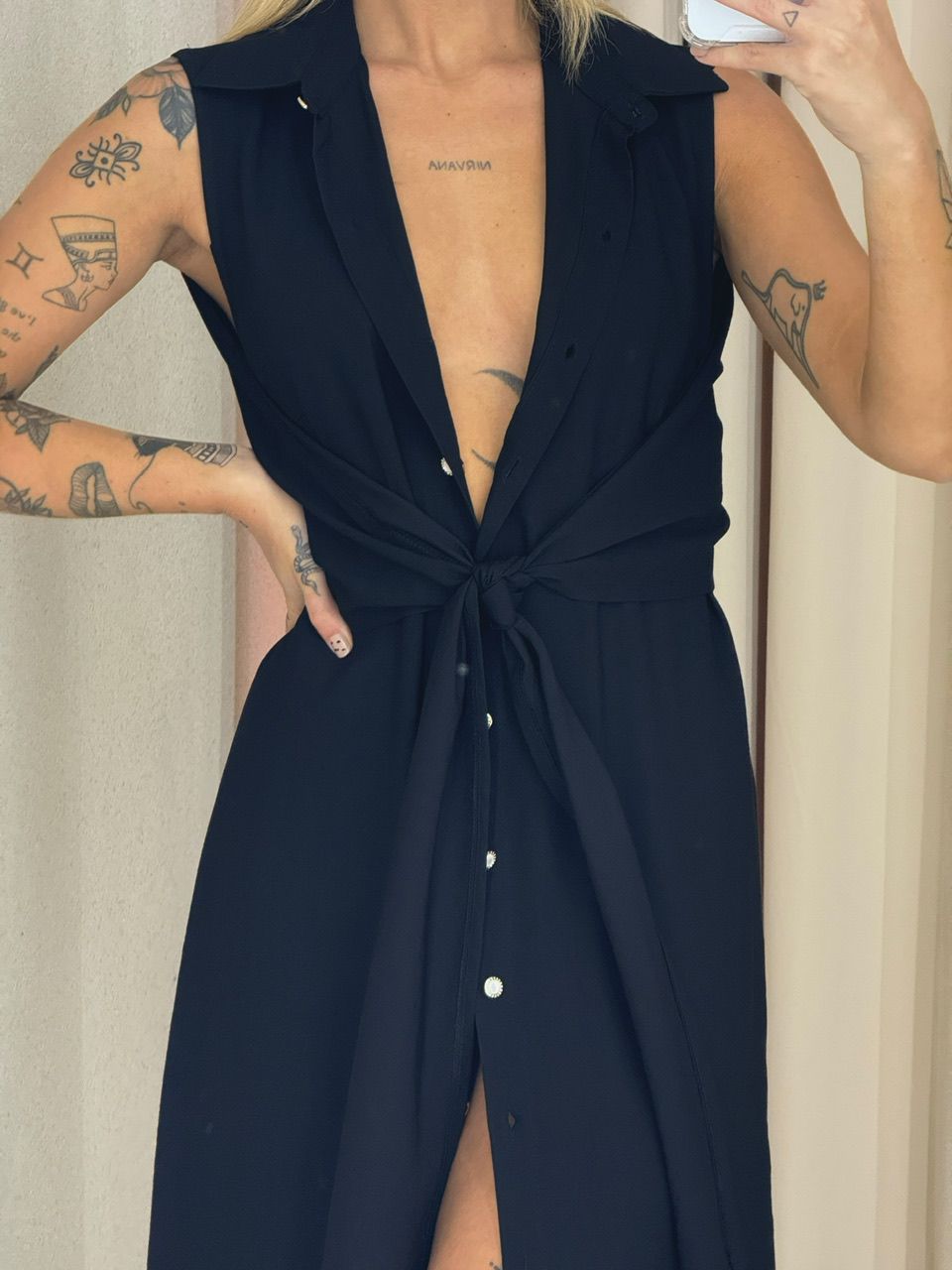 VESTIDO MORGAN BOTÕES preto