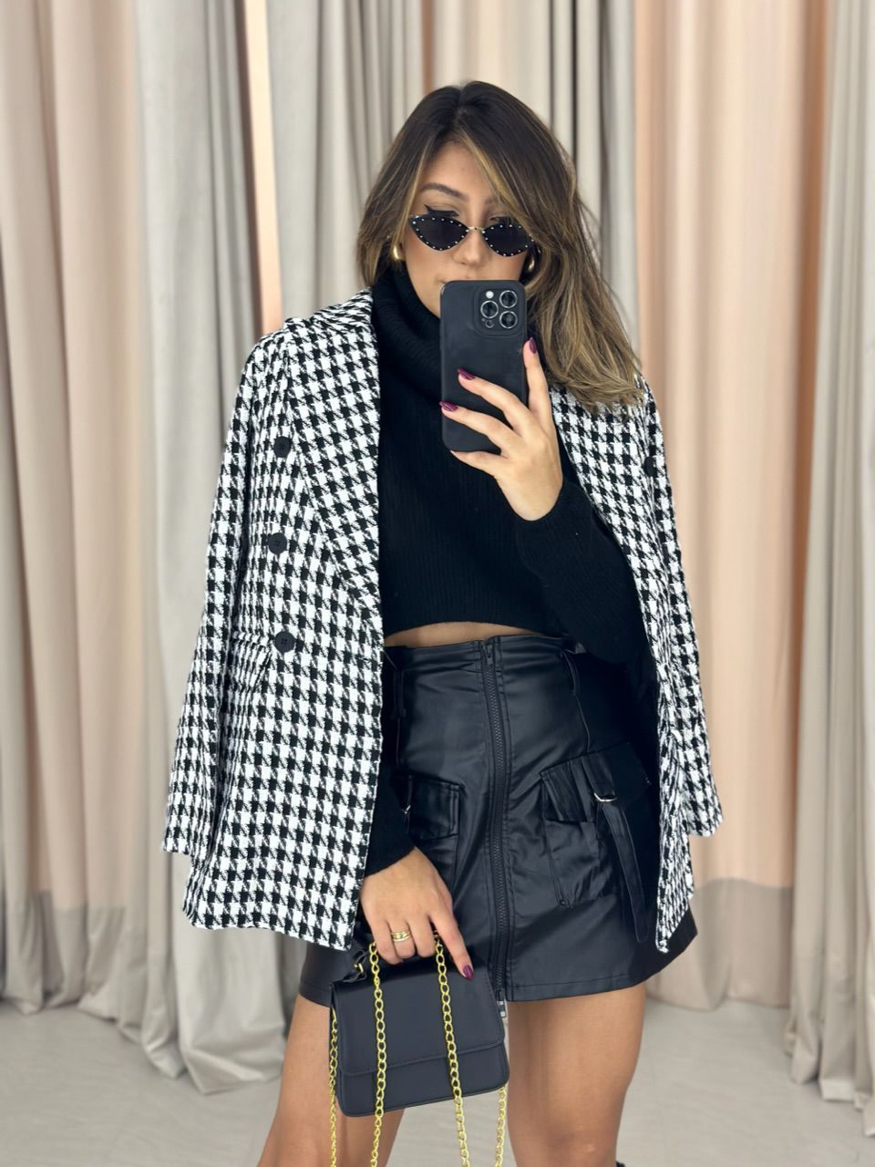BLAZER CHANEL TWEED PRETO/BRANCO