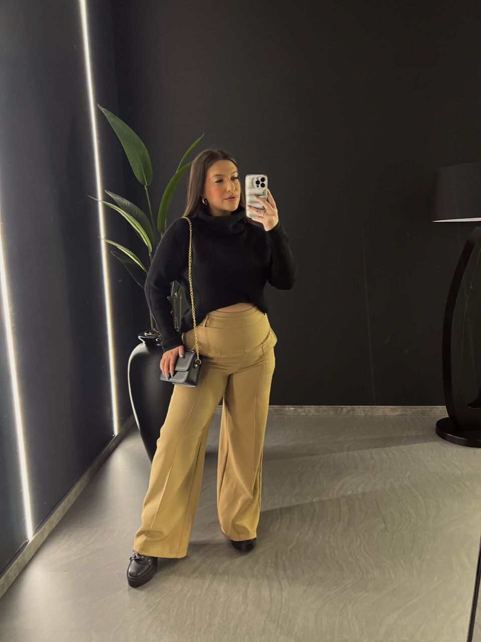 CALÇA MARTA CÓS ALTO PANTALONA CAPUCCINO 
