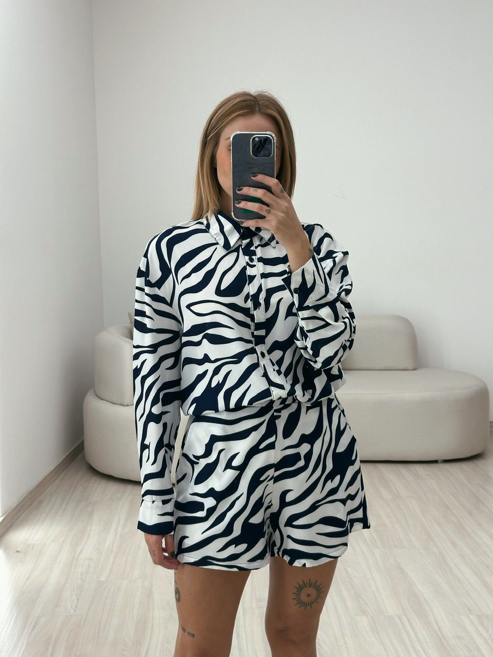 CONJUNTO ESTAMPA ZEBRA MARINHO