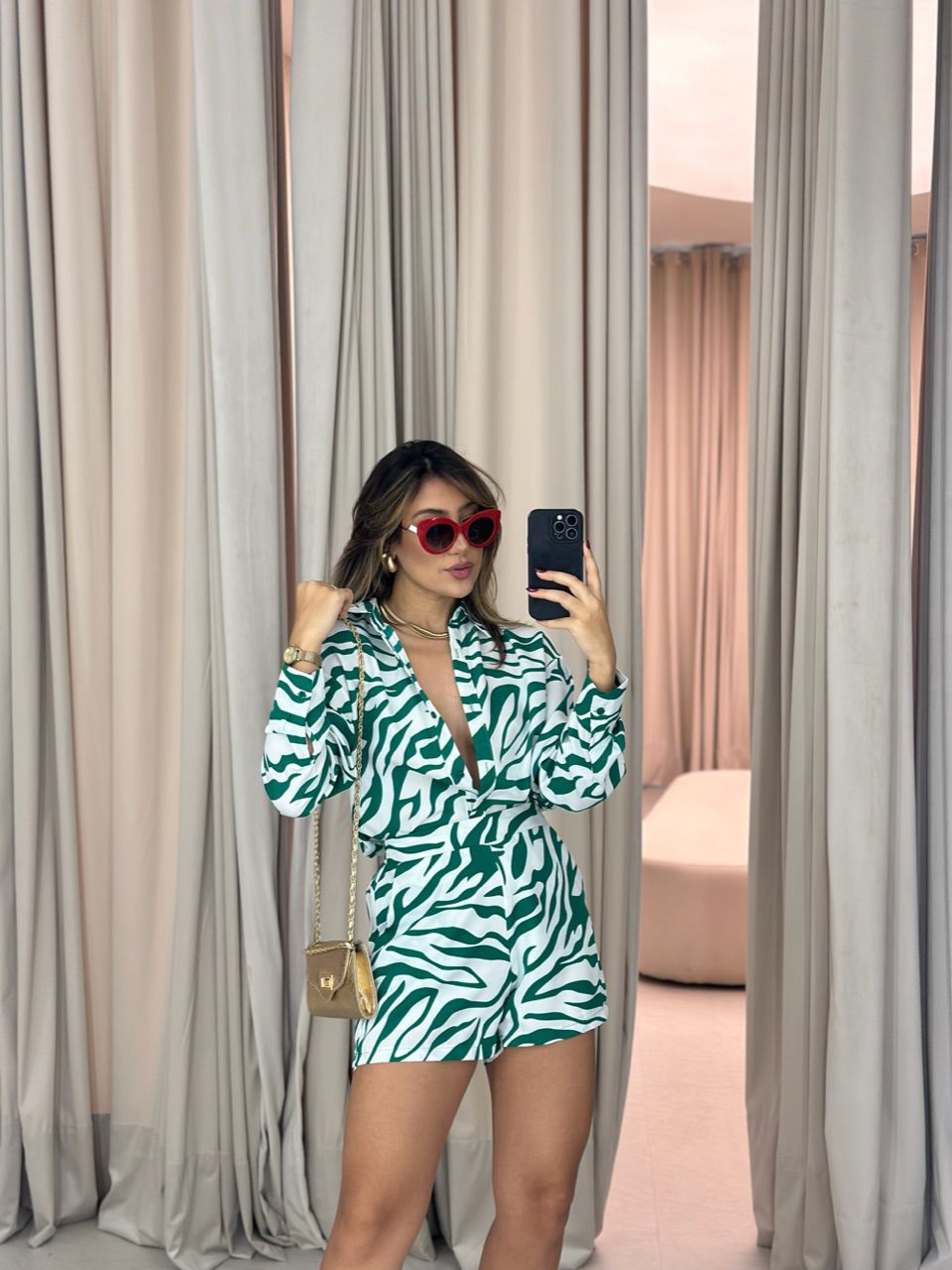 CONJUNTO ESTAMPA ZEBRA VERDE