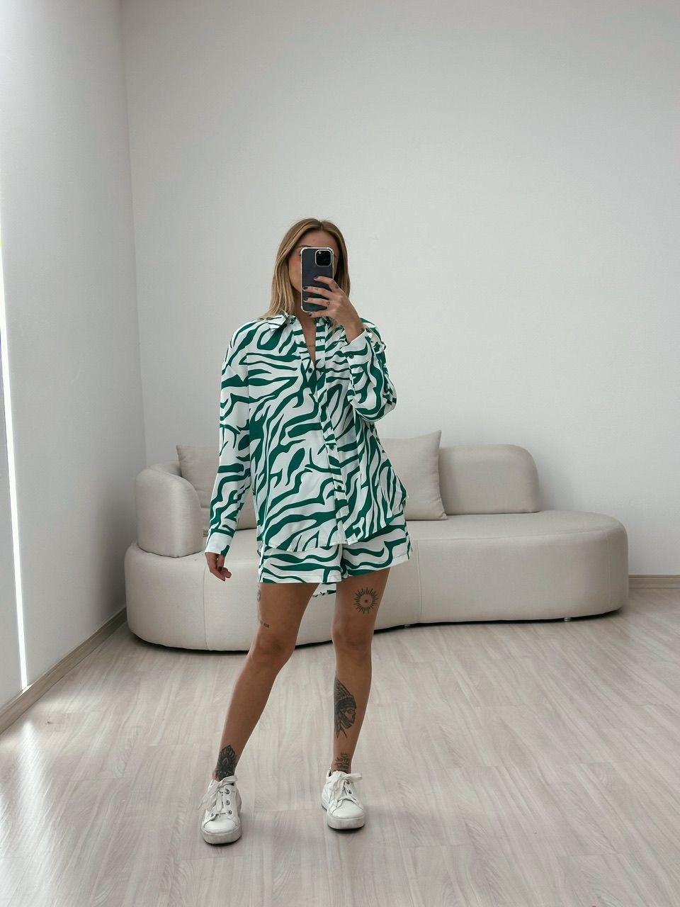CONJUNTO ESTAMPA ZEBRA VERDE
