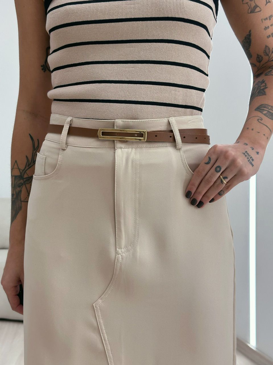 SAIA LOLA MIDI MARFIM