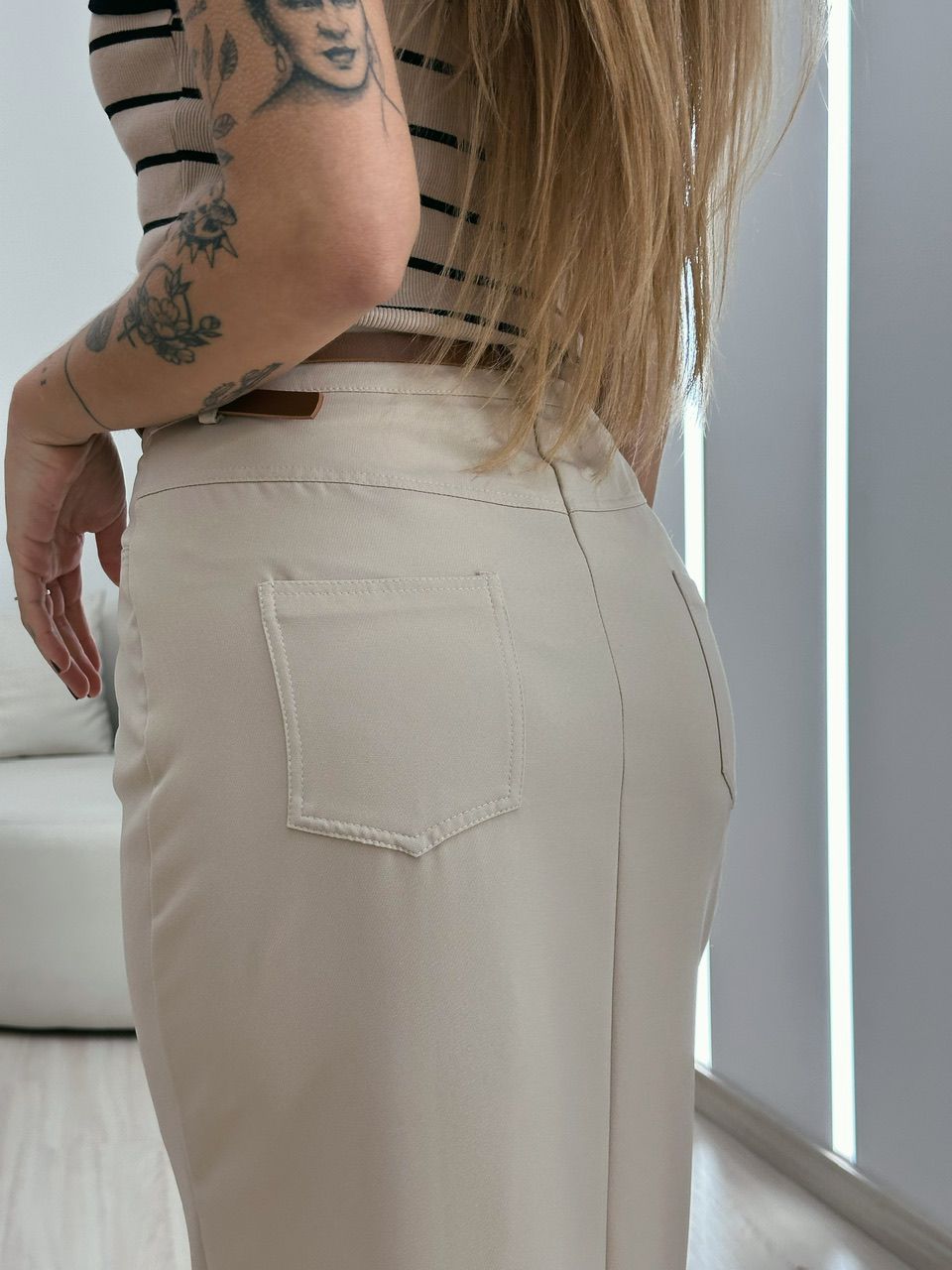 SAIA LOLA MIDI MARFIM