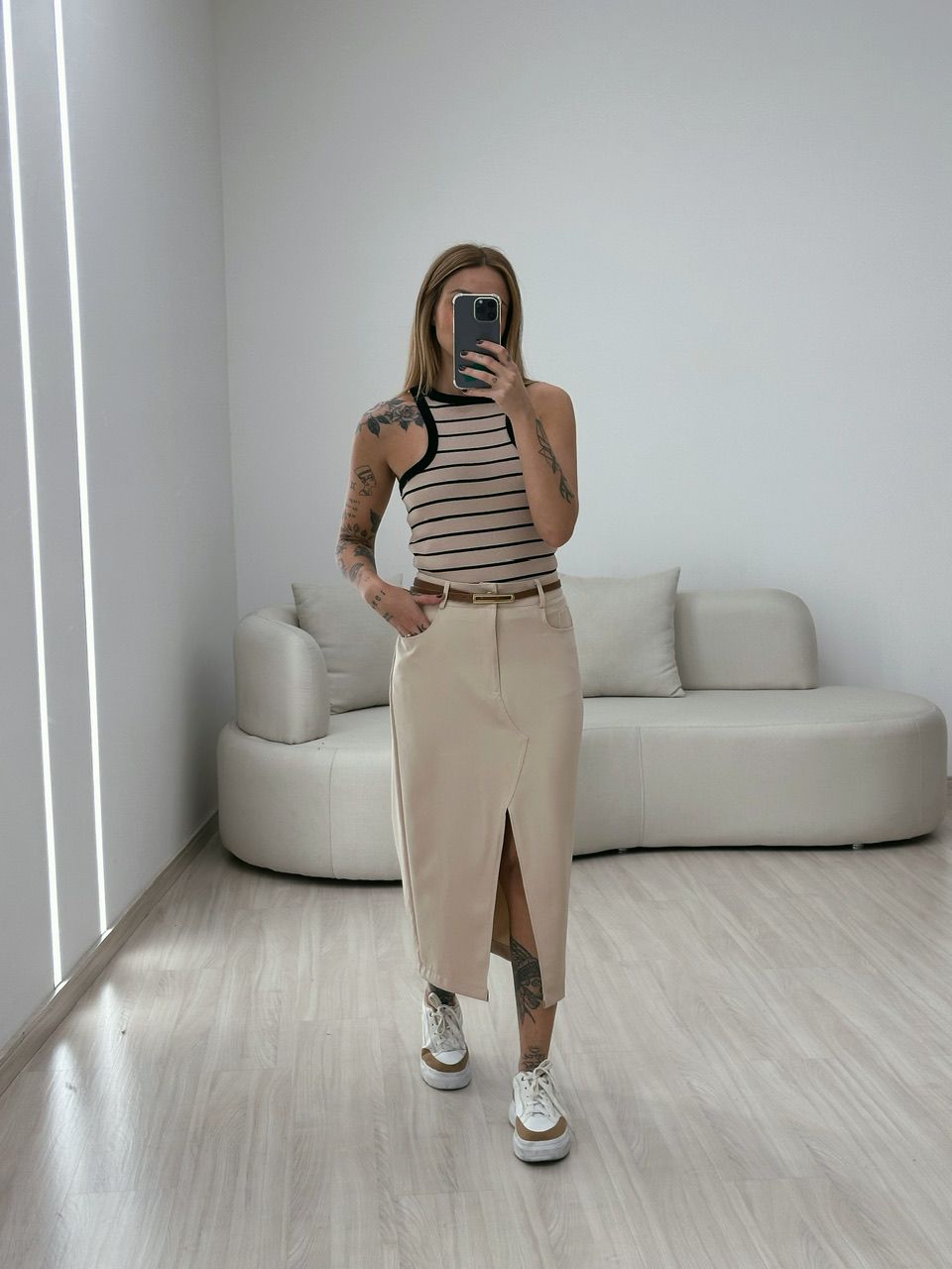 SAIA LOLA MIDI MARFIM