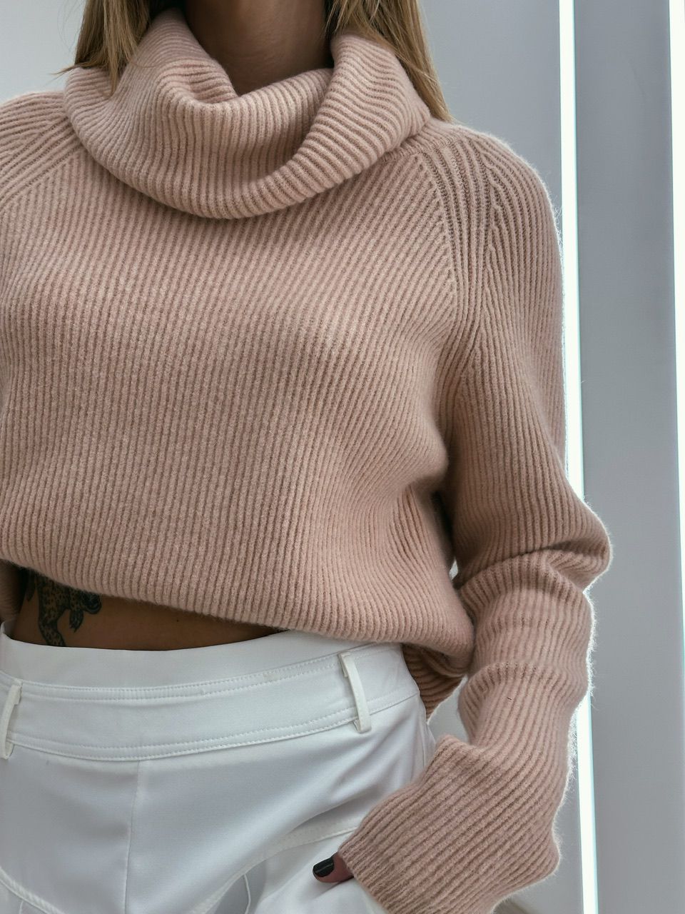 TRICOT GOLA ALTA ROSÊ