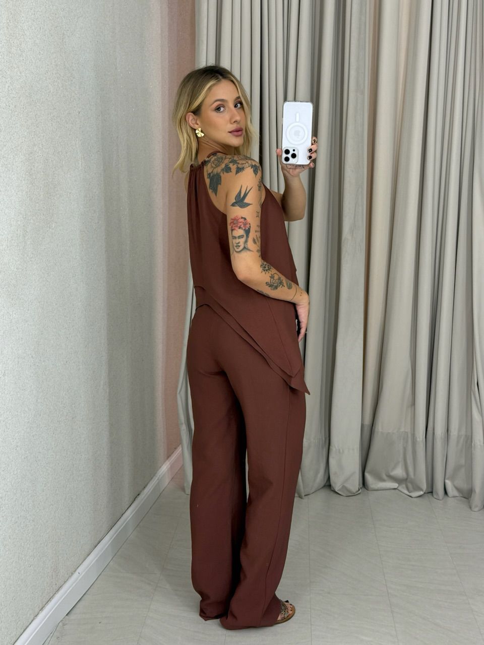 CONJUNTO SILVIA CALÇA CAPUCCINO 