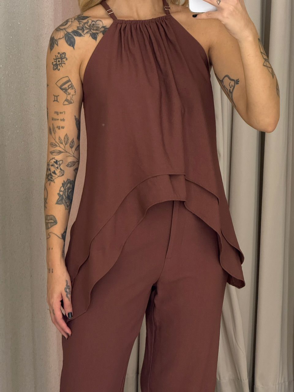 CONJUNTO SILVIA CALÇA CAPUCCINO 