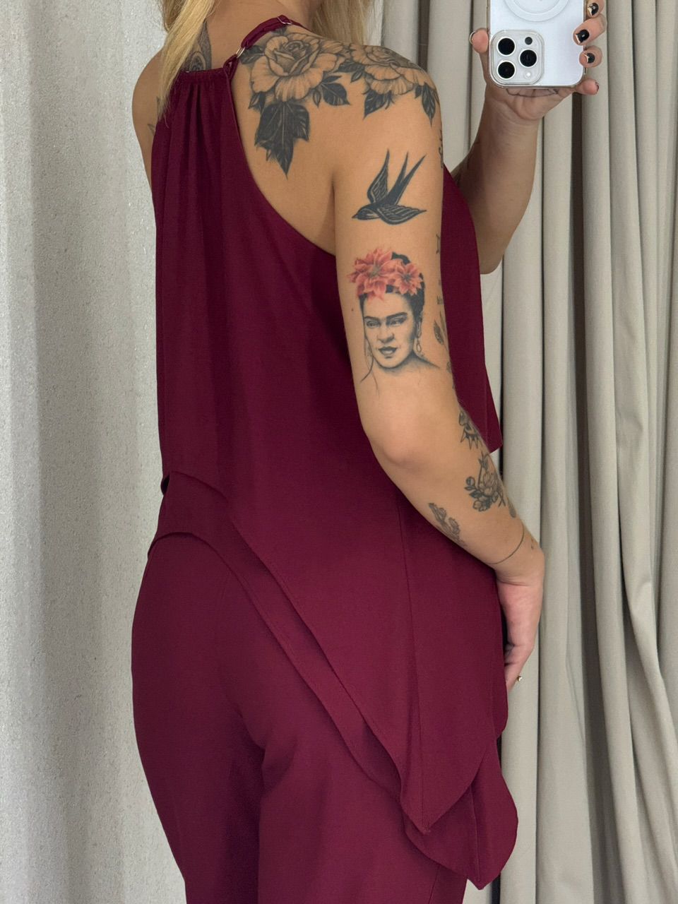 CONJUNTO SILVIA CALÇA VINHO