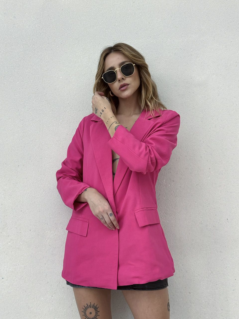 BLAZER MIRIAN FORRADO PINK - 0051610037 - CAROLLA FERRARO