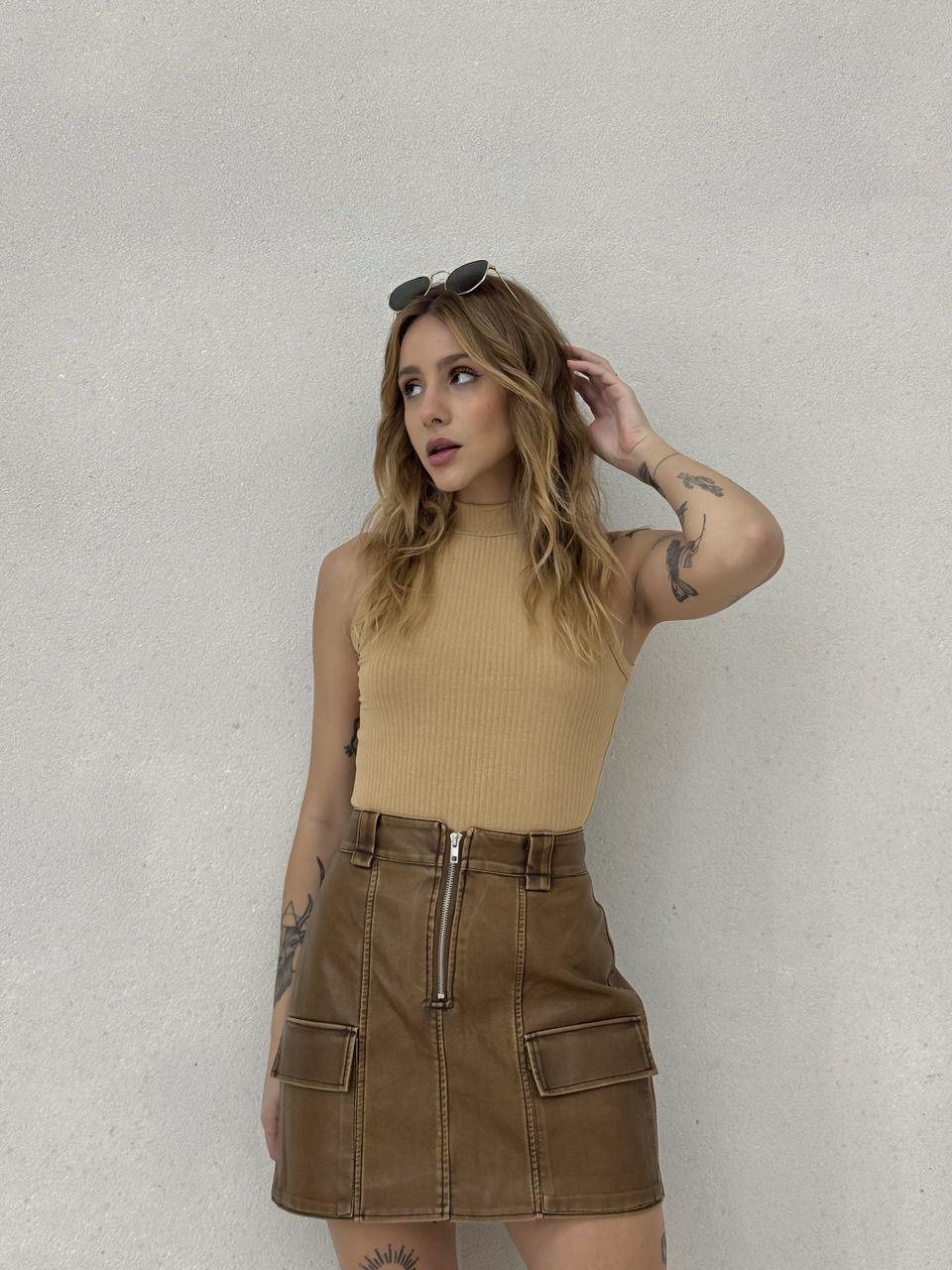 CROPPED ÁGATA CANELADO NUDE