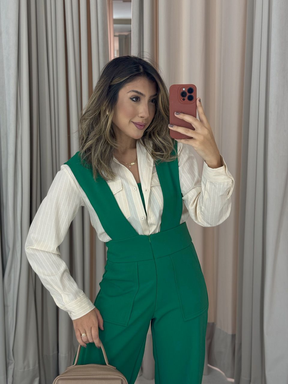 JARDINEIRA COM TOP CF verde