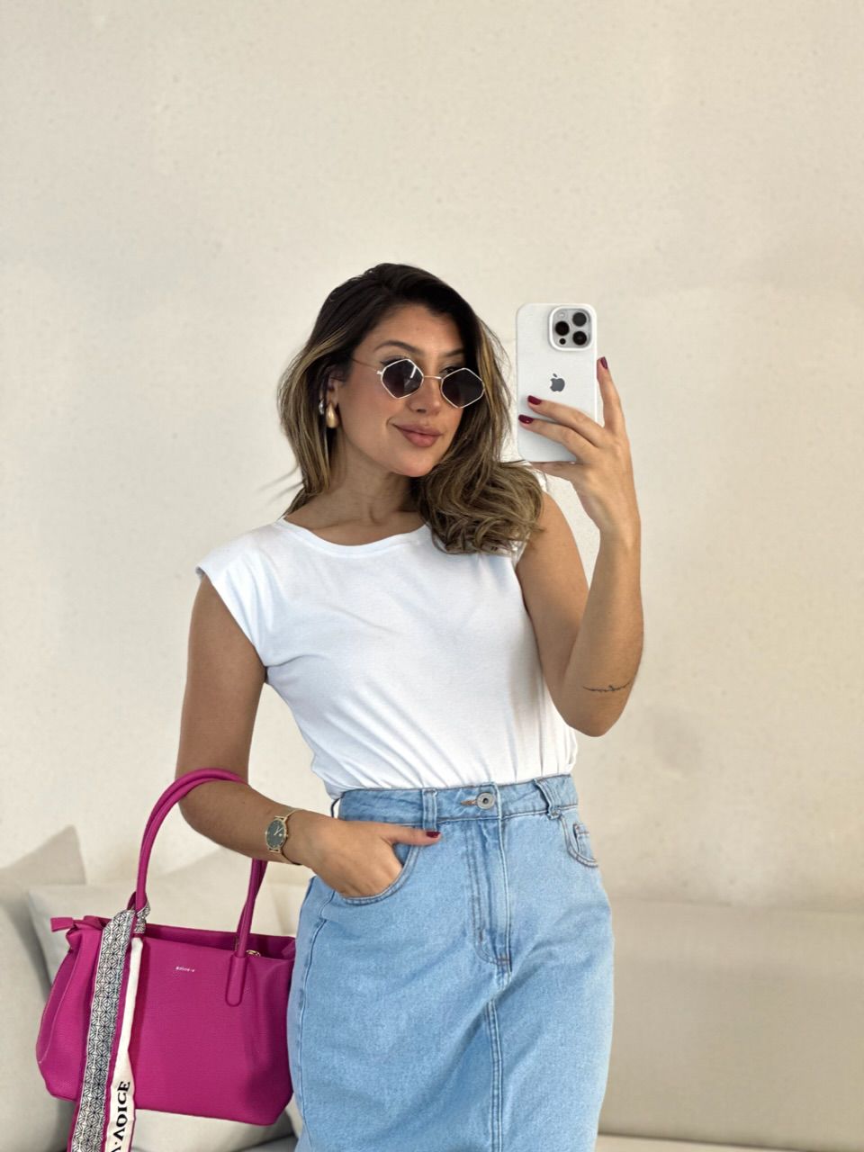 BLUSA CAMILA MUSCLE BRANCA - 0053380099 - CAROLLA FERRARO