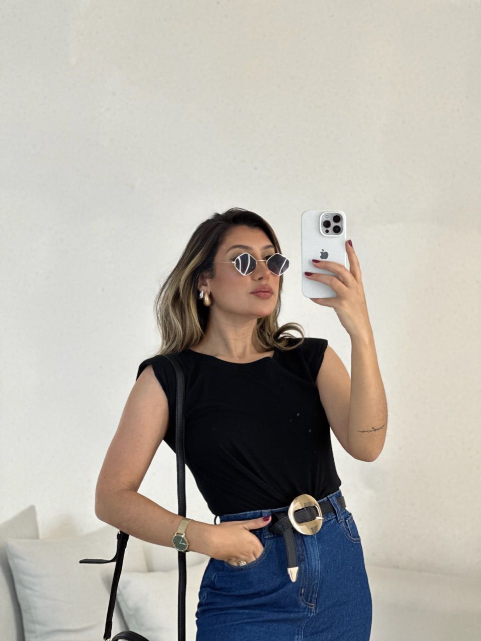 BLUSA CAMILA MUSCLE PRETA