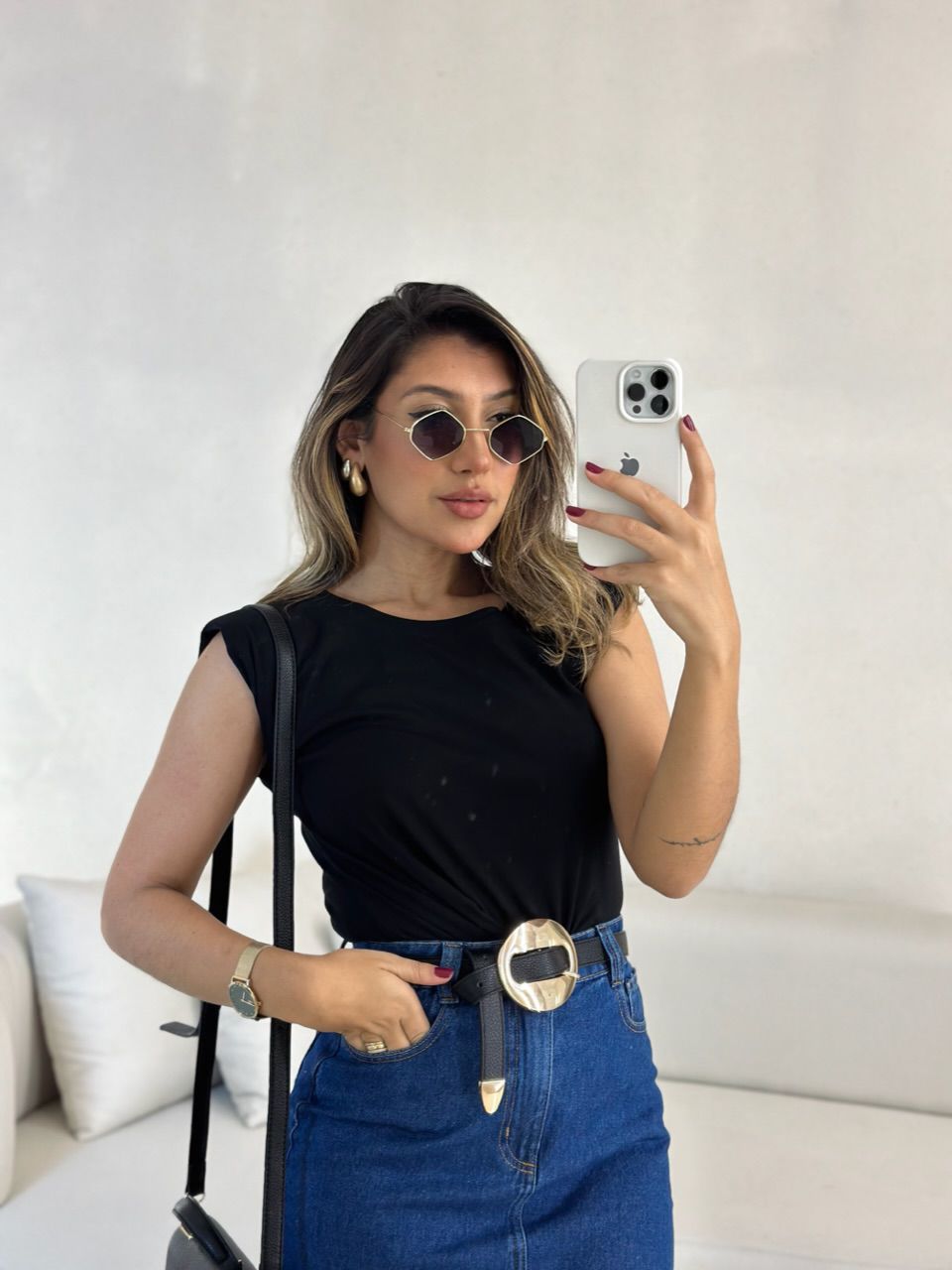 BLUSA CAMILA MUSCLE PRETA