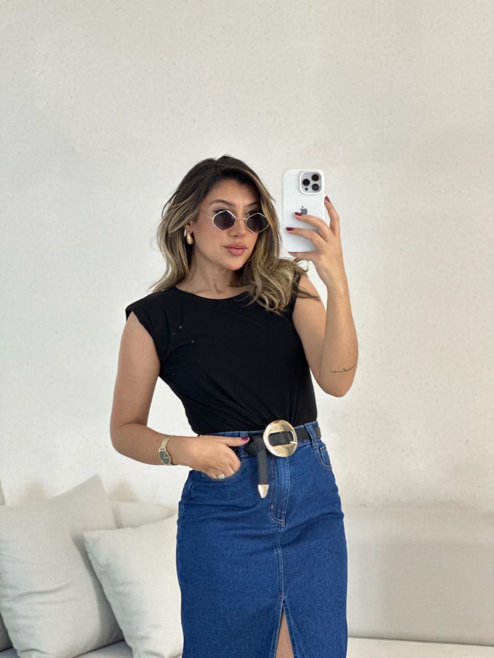 BLUSA CAMILA MUSCLE PRETA