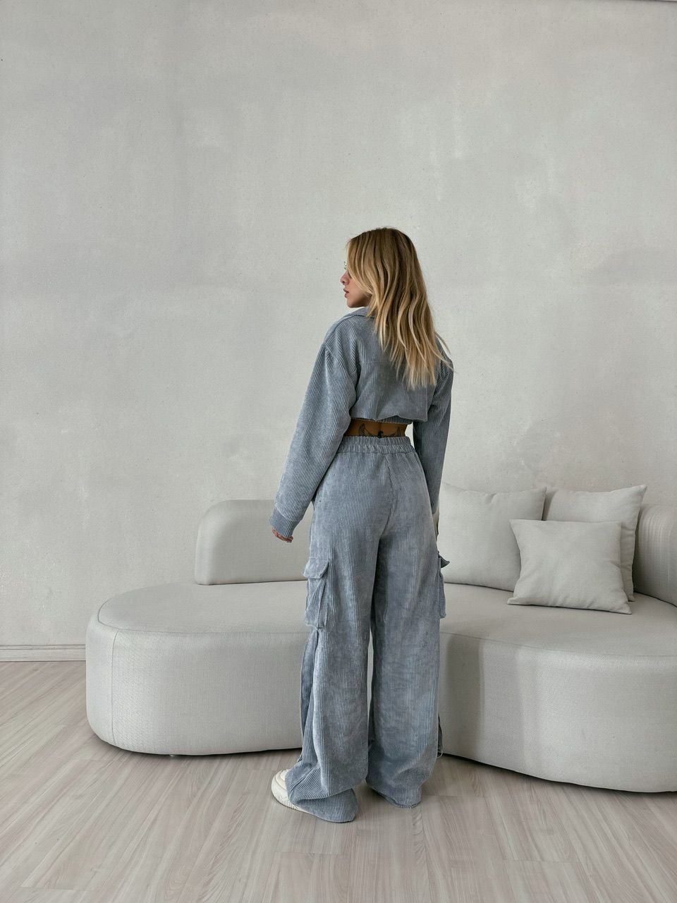 CONJUNTO CARGO COTELÊ Cinza