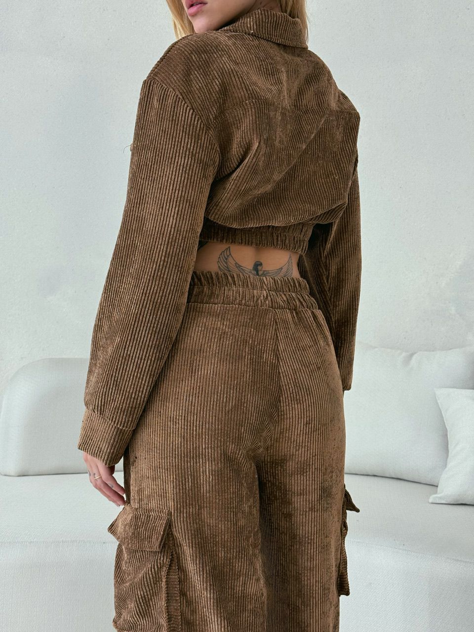CONJUNTO CARGO COTELÊ Marrom