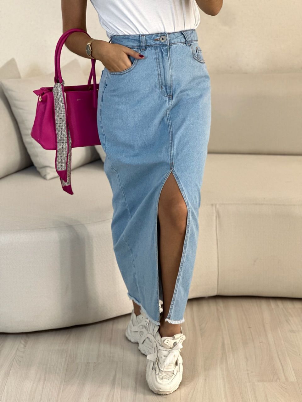 SAIA JEANS FENDA JEANS CLARO