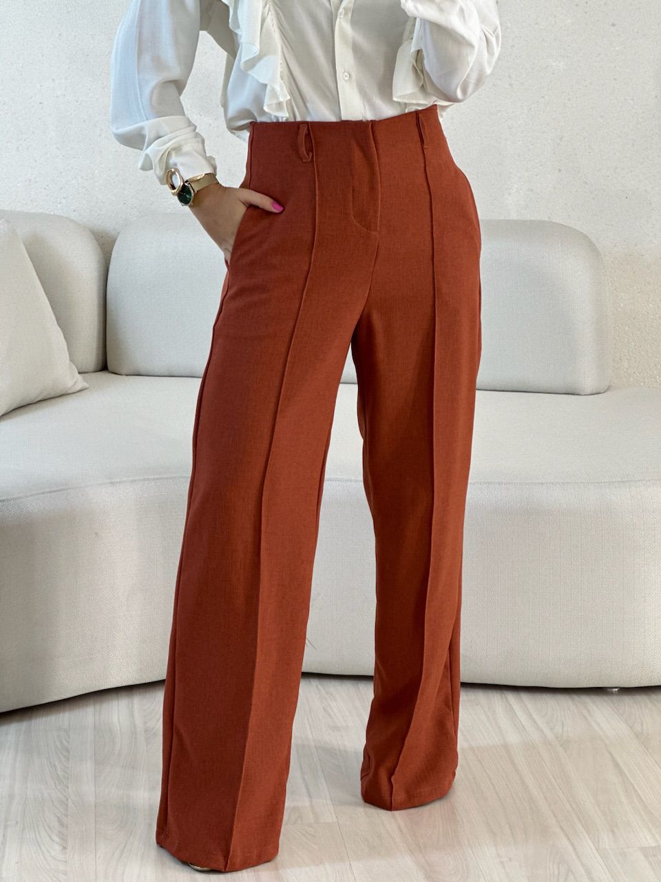 CALÇA ADRIANA PANTALONA TERRACOTA